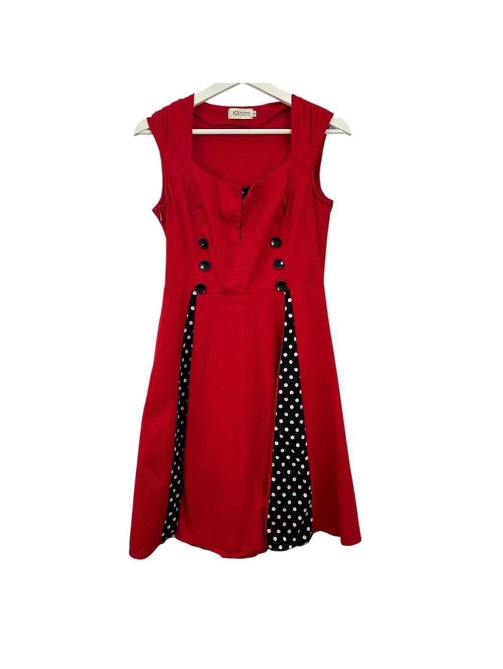 Killreal Women’s Polka Dot Sleeveless Dress Size L